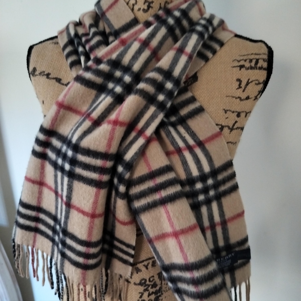 Blurberry Cashmere Scarf 🧣 (It has Holes) - Picture 10 of 11